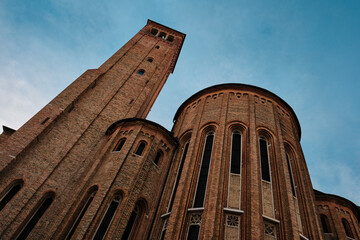 historic italian building with arched portico and warm facade in Treviso