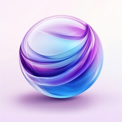 Obraz premium Abstract swirling sphere on soft backdrop