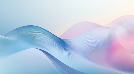 Abstract pastel gradient with layered triangular folds and line stripes. Aesthetic minimal design for modern business or technology themes.