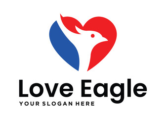 heart and bird logo design inspiration