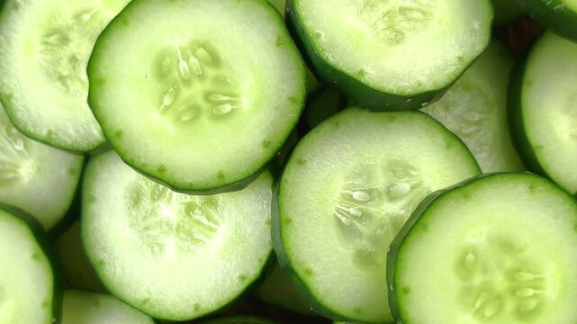 Close-up of sliced ​​cucumber