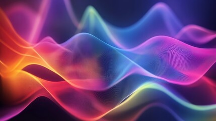 Fototapeta premium Abstract Waveform: Flowing Vibrant Hues 