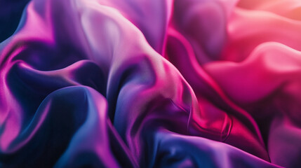 Obraz premium Abstract purple pink silk fabric texture background image red blue wave soft rich drape shiny color