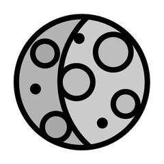 first crescent moon fill color style