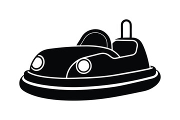 Silhouette design of a classic bumper car vector art illustration4.eps