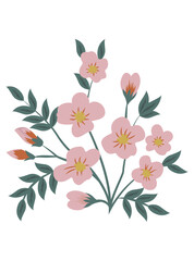 Obraz premium Floral Motif, illustration vector art isolated on white background.