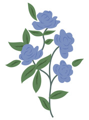 Obraz premium Floral Motif, illustration vector art isolated on white background.