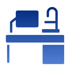 work desk gradient style