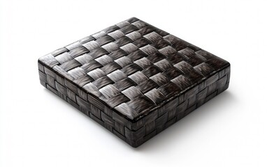 Naklejka premium Decorative woven box made from natural materials for storage or display purposes in modern interiors