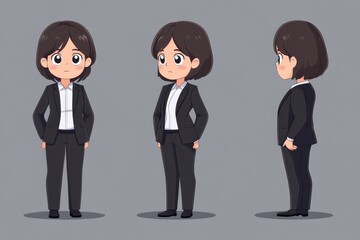 Business people character set. Person in suit
