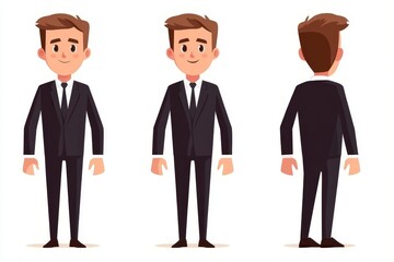 Business people character set. Person in suit