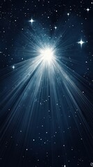 Obraz premium Bright celestial star emitting light across a vast cosmic background