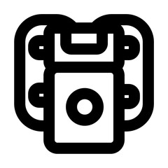 astronaut oxygen outlined black style