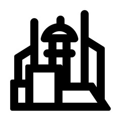 space city outlined black style