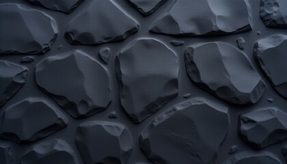 Fototapeta premium Aerial view of a gray stone wall with smooth surfaces
