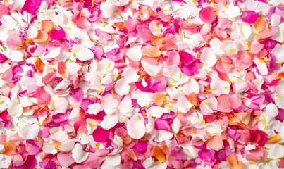 Colorful Petals Create a Vibrant Floral Background for Design Use