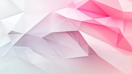 Naklejka premium Minimal abstract background with soft pastel hues, dynamic geometric folds, and striped triangular facets. A futuristic business-tech design with light noise texture.