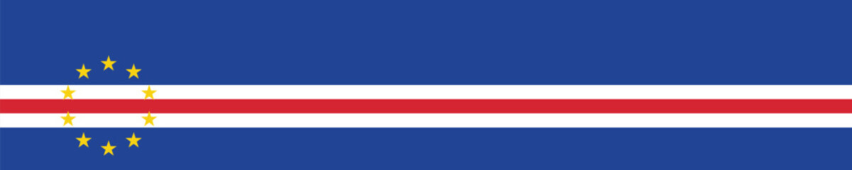 Cape Verde banner. Cape Verde flag long banner digital vector illustration