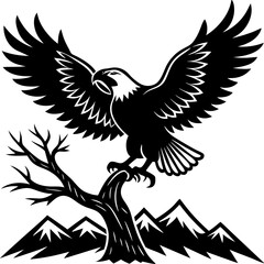 eagle with wings vector