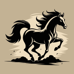 horse silhouette vector