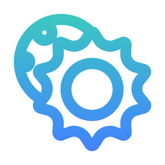 Obraz premium moon eclipse outlined gradient style