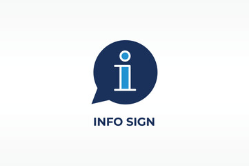INFO SIGN vector, icon or logo sign isolated symbol illustration