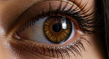 Fototapeta premium Close-Up Macro Shot of Brown Eye