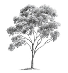 Obraz premium Monochromatic Tree Illustration