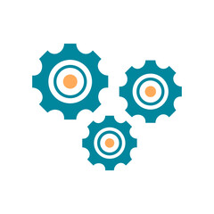 gear icon flat modern design