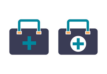 medical kit icon set flat modern design