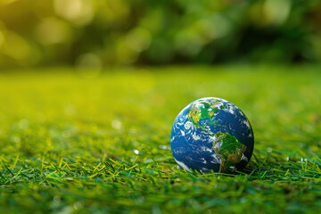 Greeting card with holiday composition for world environment day, abstract vivid composition consists of fictional unreal fantastic vision on background