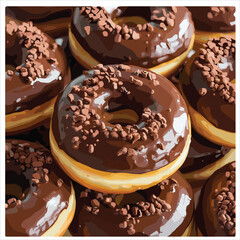 doughnut dessert vector