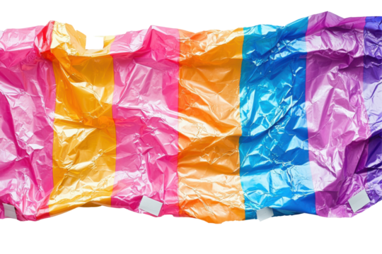 Vibrant gift wrap paper studio photography bright colors display