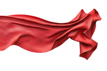 Red banner unfurled concept art digital close-up