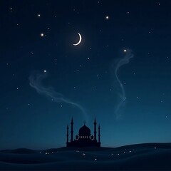 Naklejka premium moon and stars