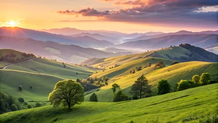 Selbstklebende Fototapeten landscape with mountains © Shohidul