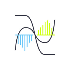 MACD Colored Icons Detecting Trend Reversals and Divergence (Stock Trading, Momentum Indicators).