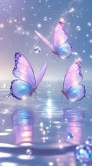 abstract background with stars and bubbles