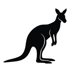 Elegant Kangaroo Silhouette Clipart Design