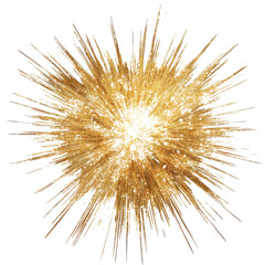 Bright Golden Explosion with Radiating Light