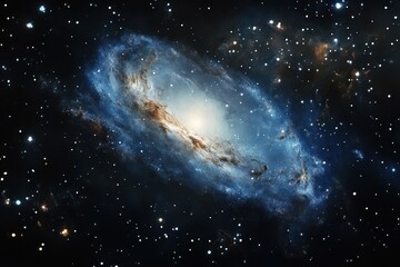 Fototapeta premium Exploring the beauty of a distant galaxy in the vast night sky