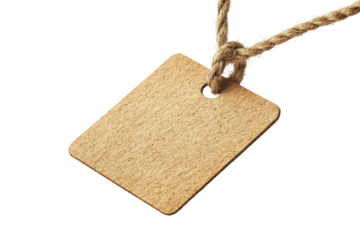 Blank tag on isolated product photography