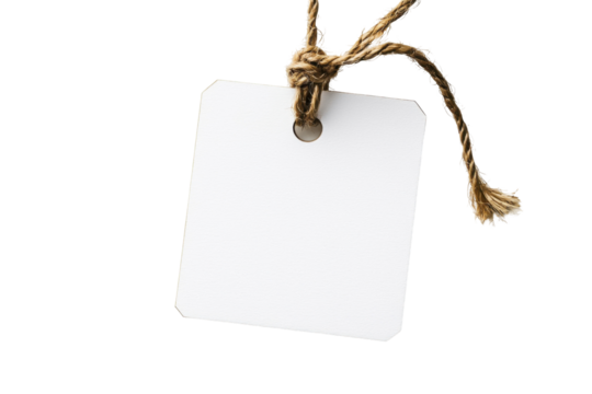 Isolated blank tag on for creative uses
