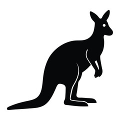 Creative Kangaroo Silhouette Clipart Icon