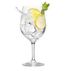 Refreshing Gin & Tonic Cocktail in Wine Glass