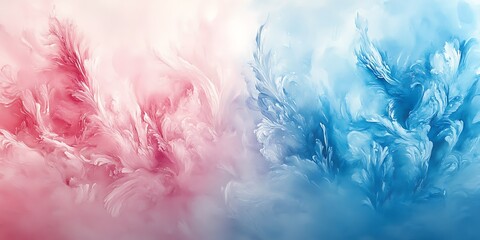 Fototapeta premium Pink and blue abstract art swirls