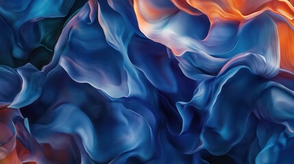 Illustrate streaks of blue watercolor blending into each other, creating a fluid and soft abstract background with vibrant hues.