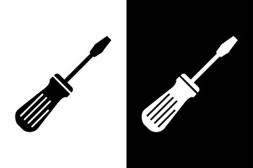 Screwdriver Silhouette Ideal for Construction & Maintenance Graphics.