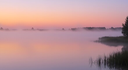 Fototapeta premium sunrise over lake
