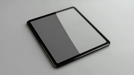 Modern tablet, angled view, display